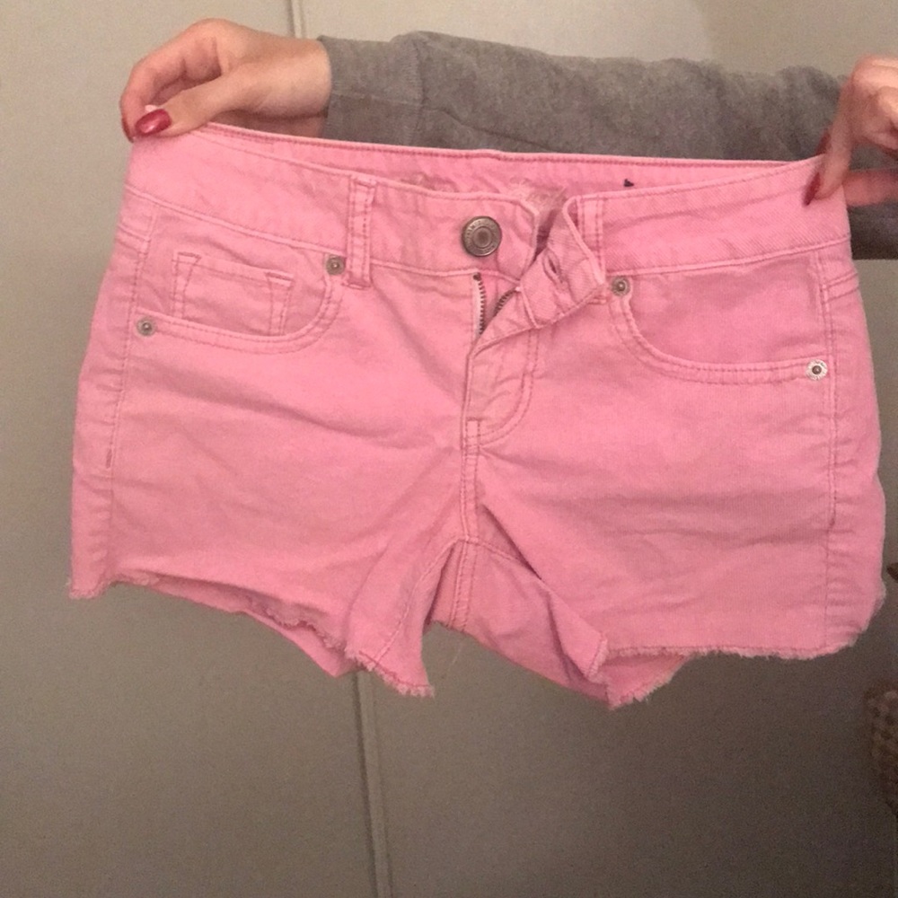 Pink Corduroy Shorts